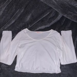 White cropped long sleeve!